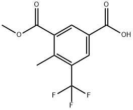 1,3-Benzenedicarboxylic acid, 4-methyl-5-(trifluoromethyl)-, 3-methyl ester 구조식 이미지