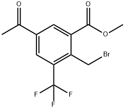 methyl 5-acetyl-2-(bromomethyl)-3-(trifluoromethyl)benzoate Structure