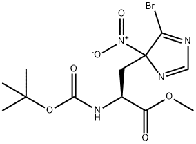 methyl (S)-3-(2-bromo-4-nitro-1H-imidazol-1-yl)-2-((tert-butoxycarbonyl)amino)propanoate Structure