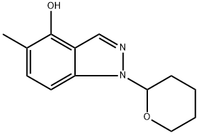 5-methyl-1 -(tetrahydro-2H-pyran-2-yl)-1H-indazol-4-ol Structure