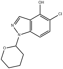 1H-Indazol-4-ol, 5-chloro-1-(tetrahydro-2H-pyran-2-yl)- Structure