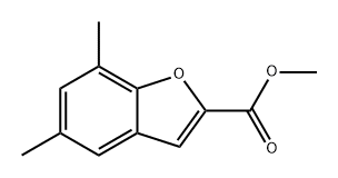 2-Benzofurancarboxylic acid, 5,7-dimethyl-, methyl ester Structure