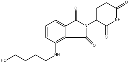 2-(2,6-dioxopiperidin-3-yl)-4-((4-hydroxybutyl)amino)isoindoline-1,3-dione Structure