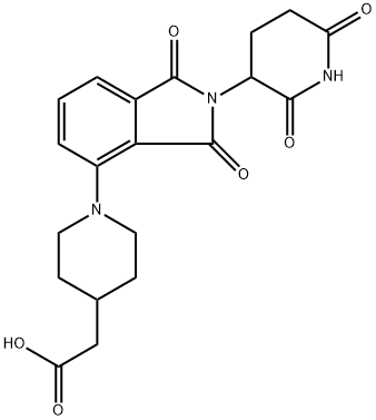 2-(1-(2-(2,6-dioxopiperidin-3-yl)-1,3-dioxoisoindolin-4-yl)piperidin-4-yl)acetic acid Structure