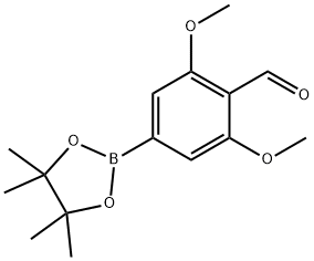 Benzaldehyde, 2,6-dimethoxy-4-(4,4,5,5-tetramethyl-1,3,2-dioxaborolan-2-yl)- Structure