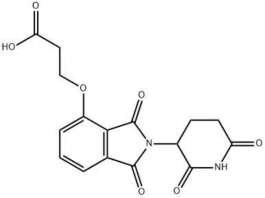 Propanoic acid, 3-[[2-(2,6-dioxo-3-piperidinyl)-2,3-dihydro-1,3-dioxo-1H-isoindol-4-yl]oxy]- Structure