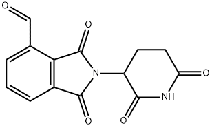 1H-Isoindole-4-carboxaldehyde, 2-(2,6-dioxo-3-piperidinyl)-2,3-dihydro-1,3-dioxo- 구조식 이미지