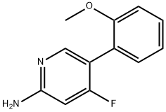 2-Pyridinamine, 4-fluor0-5-(2-methoxyphenyl)- Structure