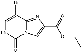 Imidazo[1,2-c]pyrimidine-2-carboxylic acid, 8-bromo-5,6-dihydro-5-oxo-, ethyl ester 구조식 이미지