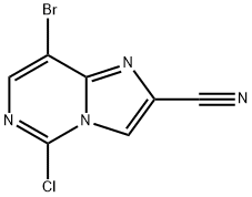 Imidazo[1,2-c]pyrimidine-2-carbonitrile, 8-bromo-5-chloro- Structure