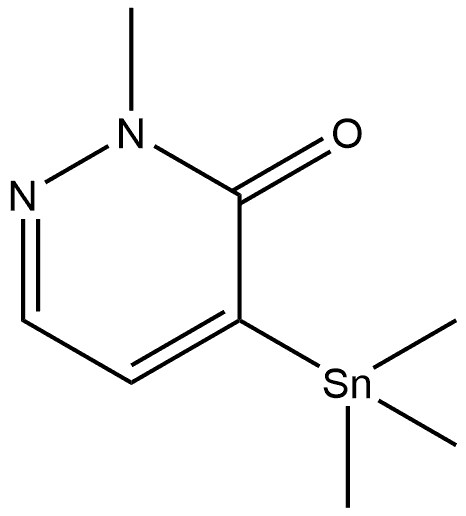 2-Methyl-4-(trimethylstannyl)-3(2H)-pyridazinone 구조식 이미지