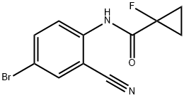 Cyclopropanecarboxamide, N-(4-bromo-2-cyanophenyl)-1-fluoro- Structure