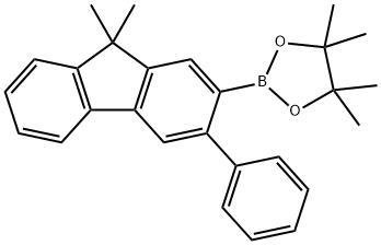 1,3,2-Dioxaborolane, 2-(9,9-dimethyl-3-phenyl-9H-fluoren-2-yl)-4,4,5,5-tetramethyl- 구조식 이미지