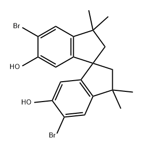 1,1'-Spirobi[1H-indene]-6,6'-diol, 5,5'-dibromo-2,2',3,3'-tetrahydro-3,3,3',3'-tetramethyl- Structure