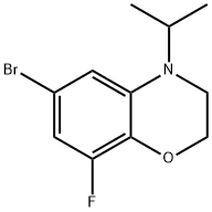 2H-1,4-Benzoxazine, 6-bromo-8-fluoro-3,4-dihydro-4-(1-methylethyl)- 구조식 이미지
