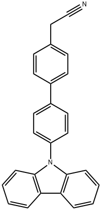 [1,1'-Biphenyl]-4-acetonitrile, 4'-(9H-carbazol-9-yl)- Structure