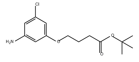 Butanoic acid, 4-(3-amino-5-chlorophenoxy)-, 1,1-dimethylethyl ester Structure