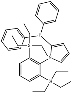 1-(2,6-bis(triethylsilyl)phenyl)-2-(diphenylphosphanyl)-1H-pyrrole Structure