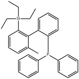 (R)-(2'-methyl-6'-(triethylsilyl)-[1,1'-biphenyl]-2-yl)diphenylphosphane 구조식 이미지