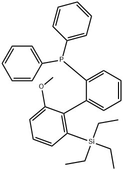 Phosphine, [2'-methoxy-6'-(triethylsilyl)[1,1'-biphenyl]-2-yl]diphenyl- Structure