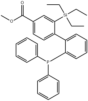 methyl 2'-(diphenylphosphanyl)-2-(triethylsilyl)-[1,1'-biphenyl]-4-carboxylate Structure