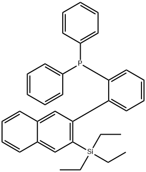 diphenyl(2-(3-(triethylsilyl)naphthalen-2-yl)phenyl)phosphane Structure