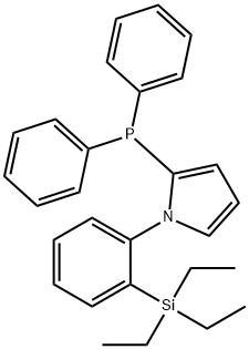 2-(diphenylphosphanyl)-1-(2-(triethylsilyl)phenyl)-1H-pyrrole Structure