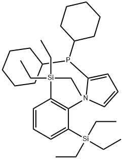 1-(2,6-bis(triethylsilyl)phenyl)-2-(dicyclohexylphosphanyl)-1H-pyrrole Structure