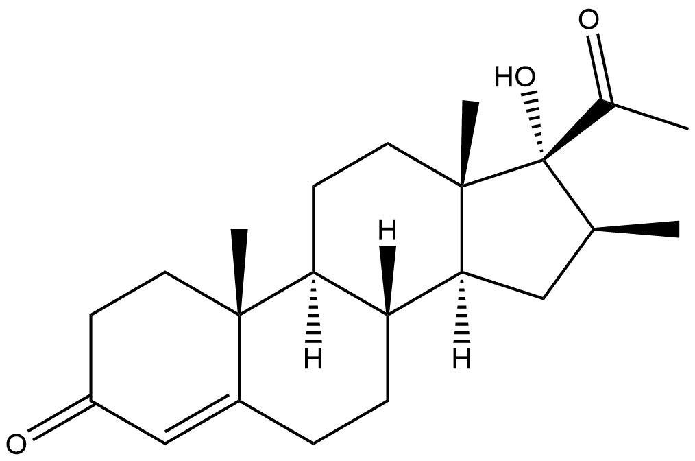 17-Hydroxy-16β-methylprogesterone Structure