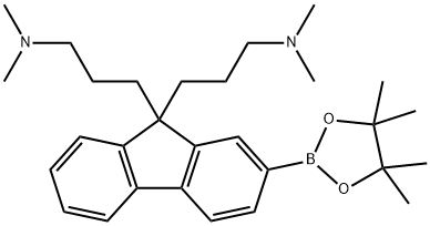 9H-Fluorene-9,9-dipropanamine, N,N,N',N'-tetramethyl-2-(4,4,5,5-tetramethyl-1,3,2-dioxaborolan-2-yl)- Structure