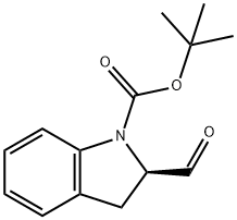 1,1-Dimethylethyl (2R)-2-formyl-2,3-dihydro-1H-indole-1-carboxylate Structure