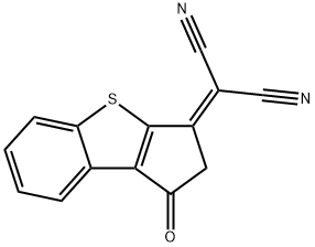 Propanedinitrile, 2-(1,2-dihydro-1-oxo-3H-benzo[b]cyclopenta[d]thien-3-ylidene)- Structure