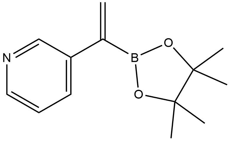 3-(1-(4,4,5,5-Tetramethyl-1,3,2-dioxaborolan-2-yl)vinyl)pyridine 구조식 이미지