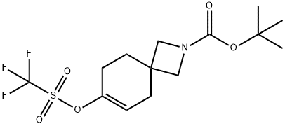 2-Azaspiro[3.5]non-6-ene-2-carboxylic acid, 7-[[(trifluoromethyl)sulfonyl]oxy]-, 1,1-dimethylethyl ester Structure