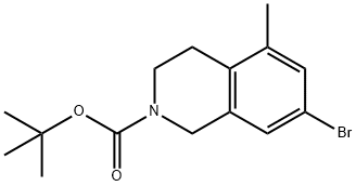 2(1H)-Isoquinolinecarboxylic acid, 7-bromo-3,4-dihydro-5-methyl-, 1,1-dimethylethyl ester Structure