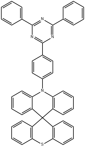 Spiro[acridine-9(10H),9'-[9H]thioxanthene], 10-[4-(4,6-diphenyl-1,3,5-triazin-2-yl)phenyl]- Structure