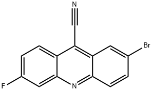 2-Bromo-6-fluoroacridine-9-carbonitrile 구조식 이미지