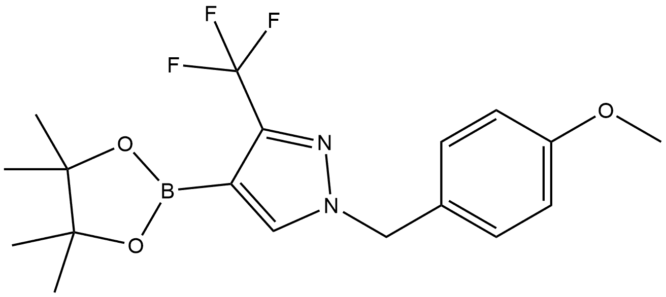 1-[(4-Methoxyphenyl)methyl]-4-(4,4,5,5-tetramethyl-1,3,2-dioxaborolan-2-yl)-3-(trifluoromethyl)-1H-pyrazole Structure