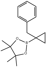 1,3,2-Dioxaborolane, 4,4,5,5-tetramethyl-2-[1-(phenylmethyl)cyclopropyl]- Structure