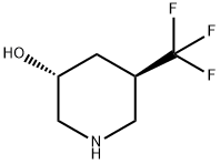 (3R,5R)-5-Trifluoromethyl-piperidin-3-ol Structure