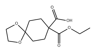 1,4-Dioxaspiro[4.5]decane-8,8-dicarboxylic acid, 8-ethyl ester Structure