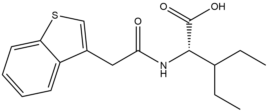 N-(2-Benzo[b]thien-3-ylacetyl)-3-ethyl-L-norvaline Structure