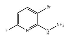 Pyridine, 3-bromo-6-fluoro-2-hydrazinyl- Structure