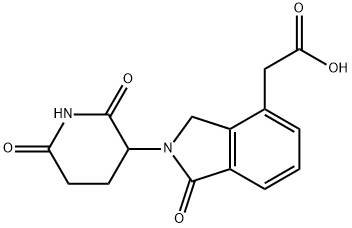 1H-Isoindole-4-acetic acid, 2-(2,6-dioxo-3-piperidinyl)-2,3-dihydro-1-oxo- 구조식 이미지