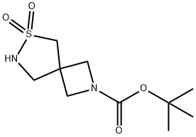 6-Thia-2,7-diazaspiro[3.4]octane-2-carboxylic acid, 1,1-dimethylethyl ester, 6,6-dioxide Structure