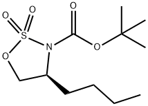 1,2,3-Oxathiazolidine-3-carboxylic acid, 4-butyl-, 1,1-dimethylethyl ester, 2,2-dioxide, (4S)- 구조식 이미지