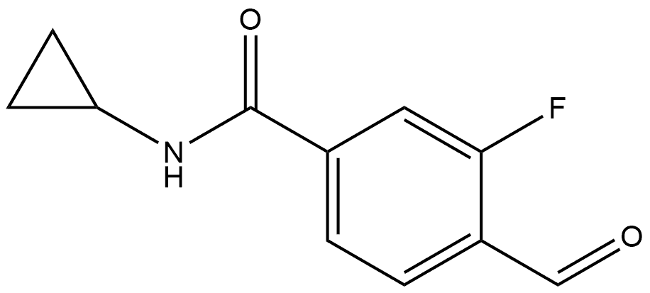 N-cyclopropyl-3-fluoro-4-formylbenzamide Structure