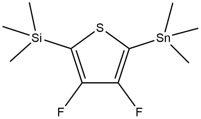 (3,4-difluoro-5-(trimethylstannyl)thiophen-2-yl)trimethylsilane Structure