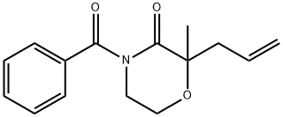 3-Morpholinone, 4-benzoyl-2-methyl-2-(2-propen-1-yl)- Structure