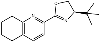 Quinoline, 2-[(4R)-4-(1,1-dimethylethyl)-4,5-dihydro-2-oxazolyl]-5,6,7,8-tetrahydro- Structure